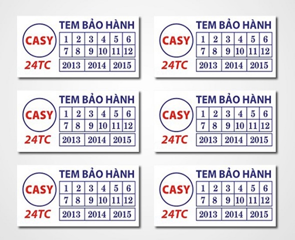 Chất liệu decal thường được sử dụng để in tem bảo hành 