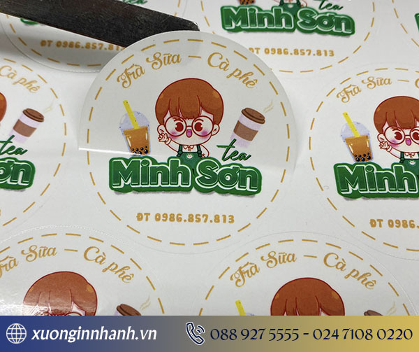 Mẫu tem nhãn sản phẩm trà sữa