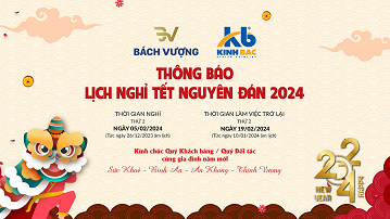 THÔNG BÁO LỊCH NGHỈ TẾT NGUYÊN ĐÁN 2024