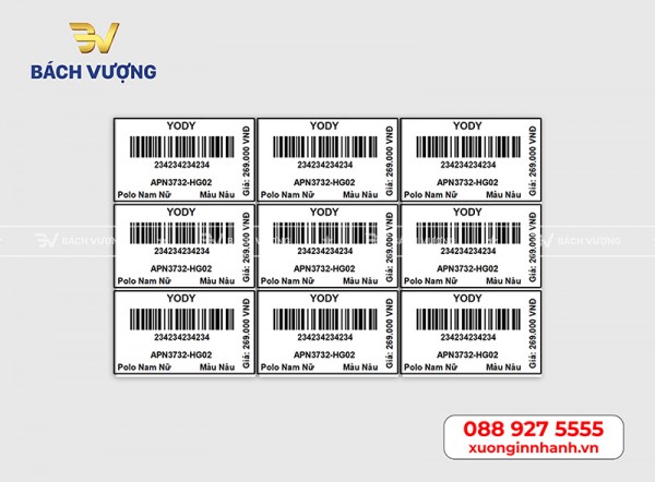 In tem Barcode, tem mã vạch